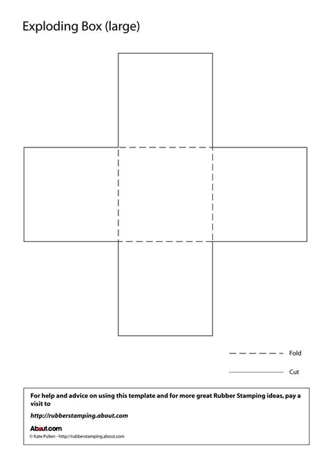 printable exploding box template